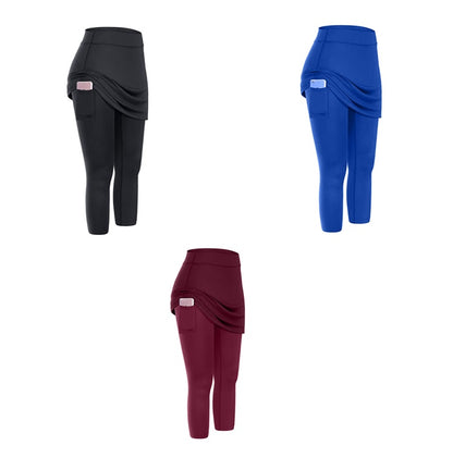 Jupe Leggings avec poches élastiques pour Sport Yoga