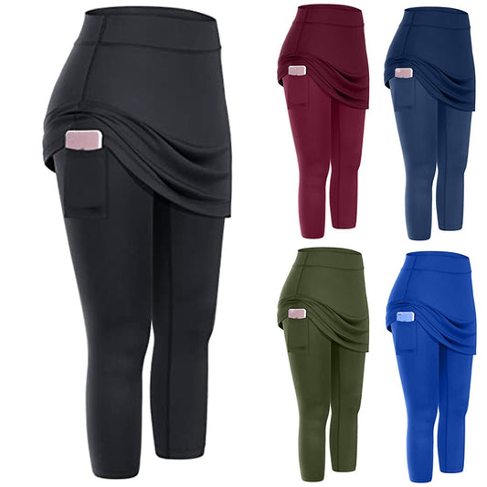 Jupe Leggings avec poches élastiques pour Sport Yoga