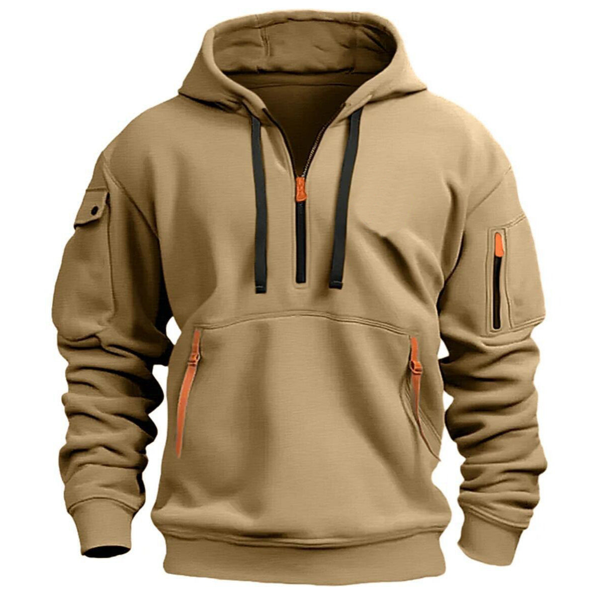 Pullover Sports, Veste décontractée Zip Multi-poche