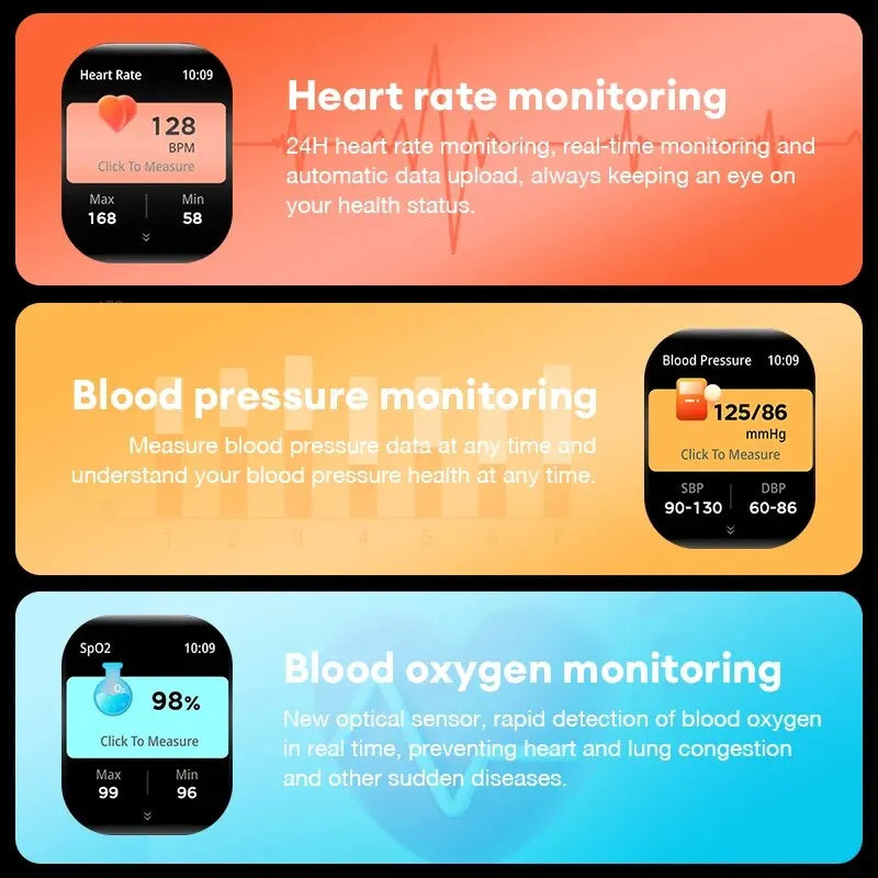 Montre intelligente Aolon New 2.01" avec écran incurvé pour hommes et femmes