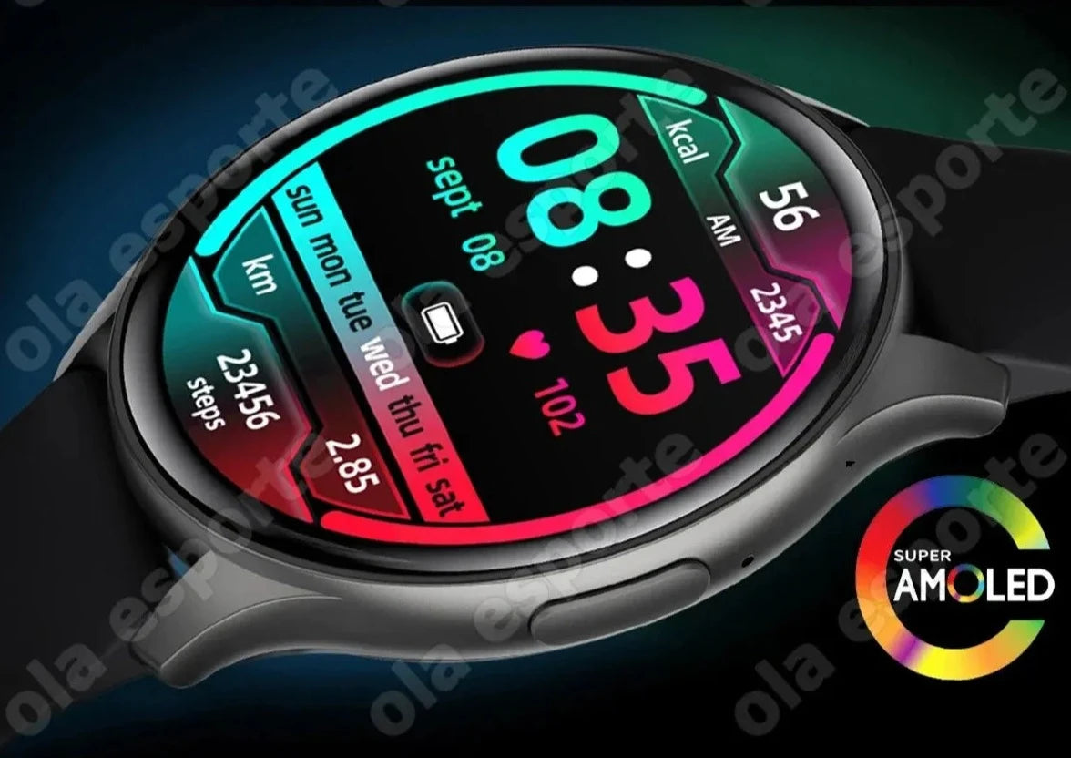 Nouvelle montre intelligente NFC AMOLED pour hommes et femmes, Android et iOS.