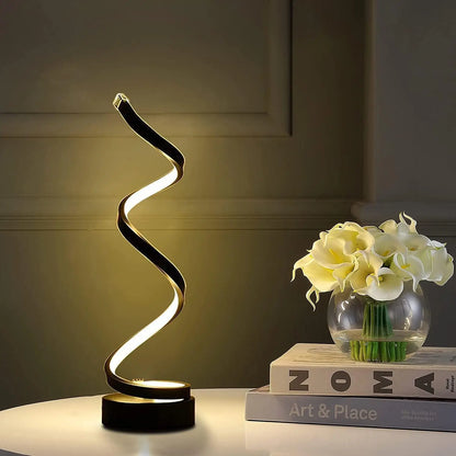 Lampe de table spirale