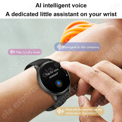 Nouvelle montre intelligente NFC AMOLED pour hommes et femmes, Android et iOS.