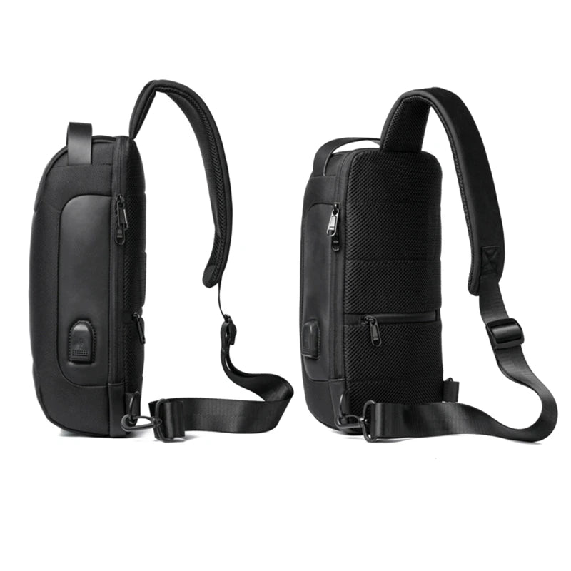 Sac bandoulière imperméable avec antivol et port de charge USB