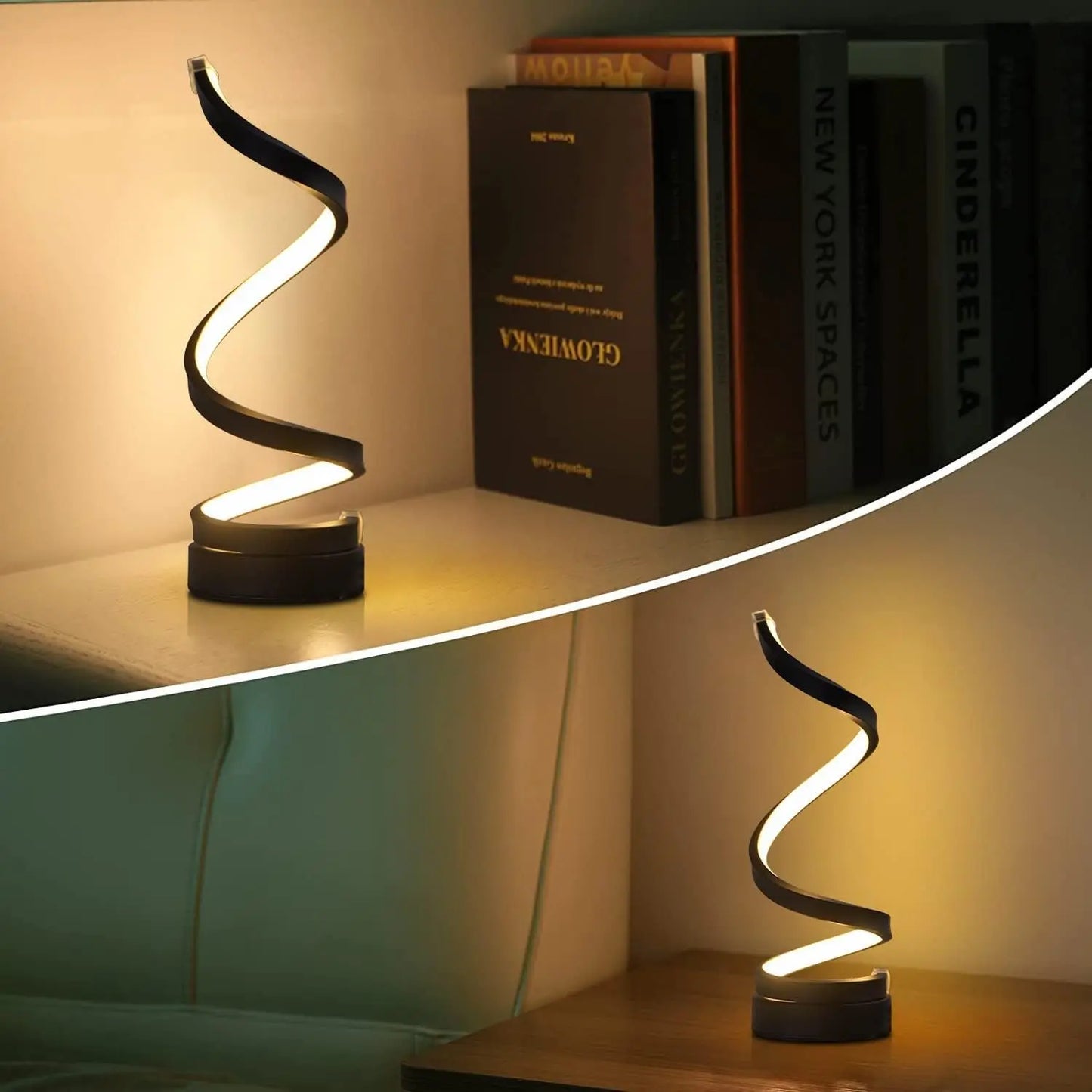 Lampe de table spirale