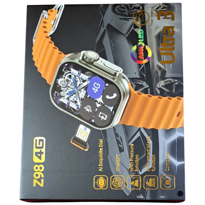 Z98 Smartwatch 4G, BT, Ultra 3, SIM