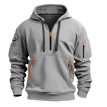 Pullover Sports, Veste décontractée Zip Multi-poche