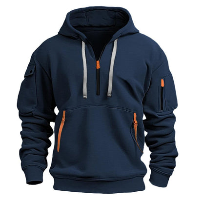 Pullover Sports, Veste décontractée Zip Multi-poche